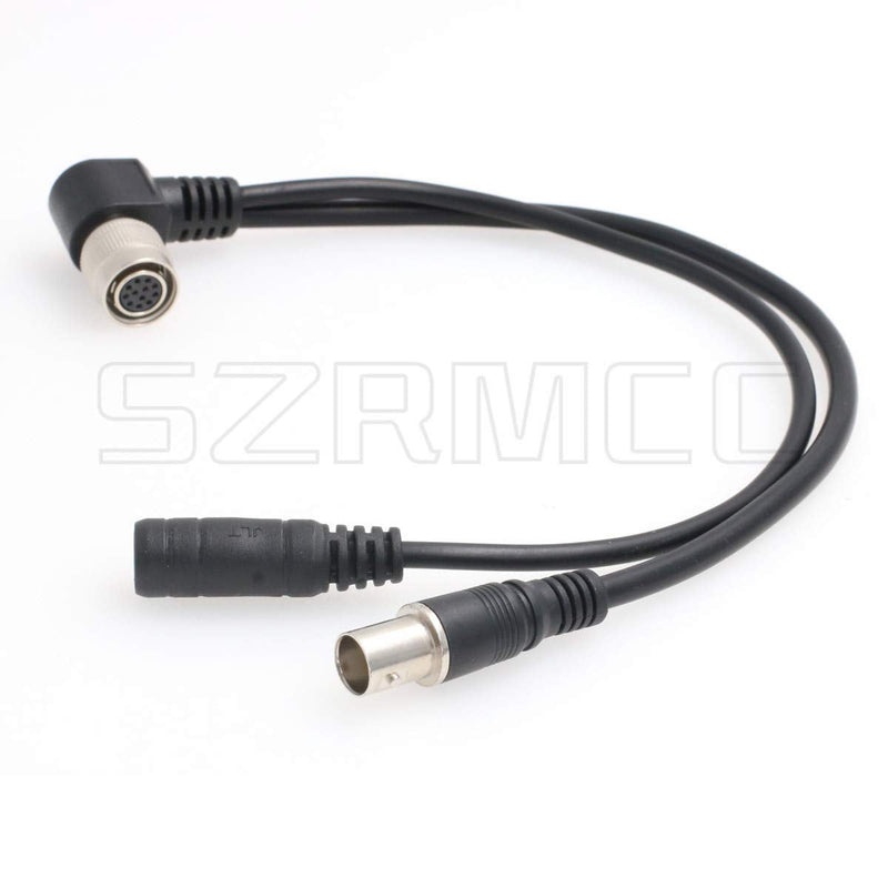 [Australia - AusPower] - SZRMCC Female BNC and Input DC 5.5mm x 2.1mm to Hirose 12 pin Female Y Split Video Power Cable for Sony Industrial Camera 
