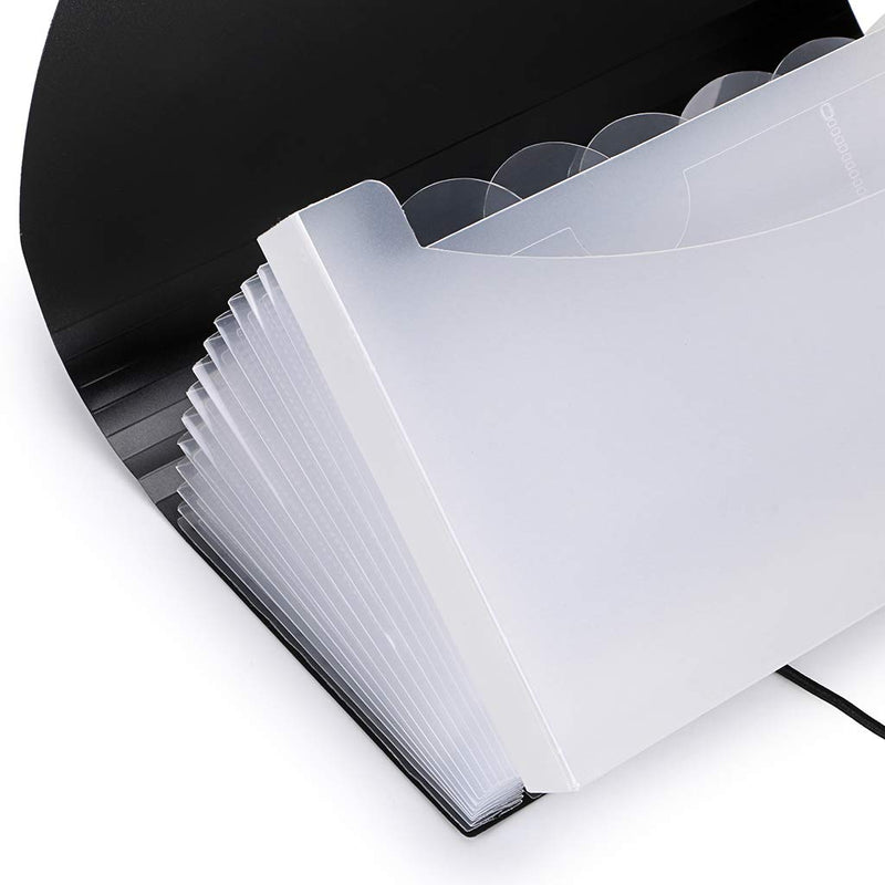 [Australia - AusPower] - BTSKY Expanding File Folder-Hand-held 13 Pockets Organizer Folder PP Wallet Organizer for Cards, Receipts, Coupons and Tickets(Black) Black 