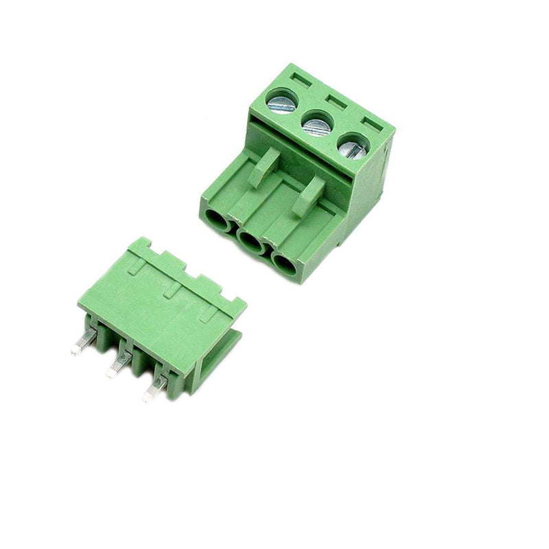 [Australia - AusPower] - (Pack of 15set) 3-Pin 5.08mm Pitch Male and Female PCB Screw Terminal Block for Arduino UNO ShieldTerminal Block Connector 