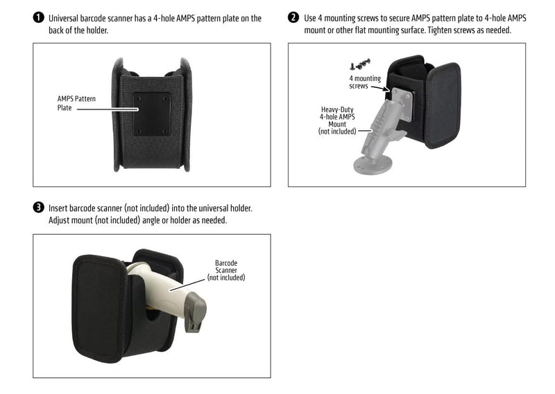 [Australia - AusPower] - ARKON Barcode Scanner Holder Black Retail (SPHLSTR) 