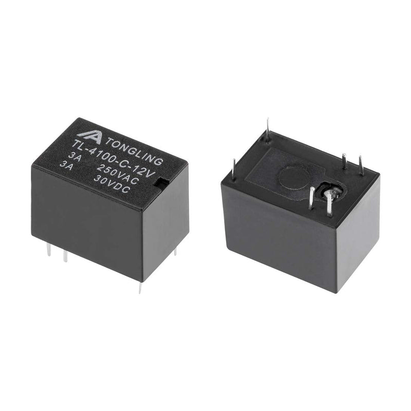 [Australia - AusPower] - uxcell 10 Pcs TL-4100-C-12V DC 12V Coil SPDT 6 Pin PCB Electromagnetic Power Relay NO+NC 