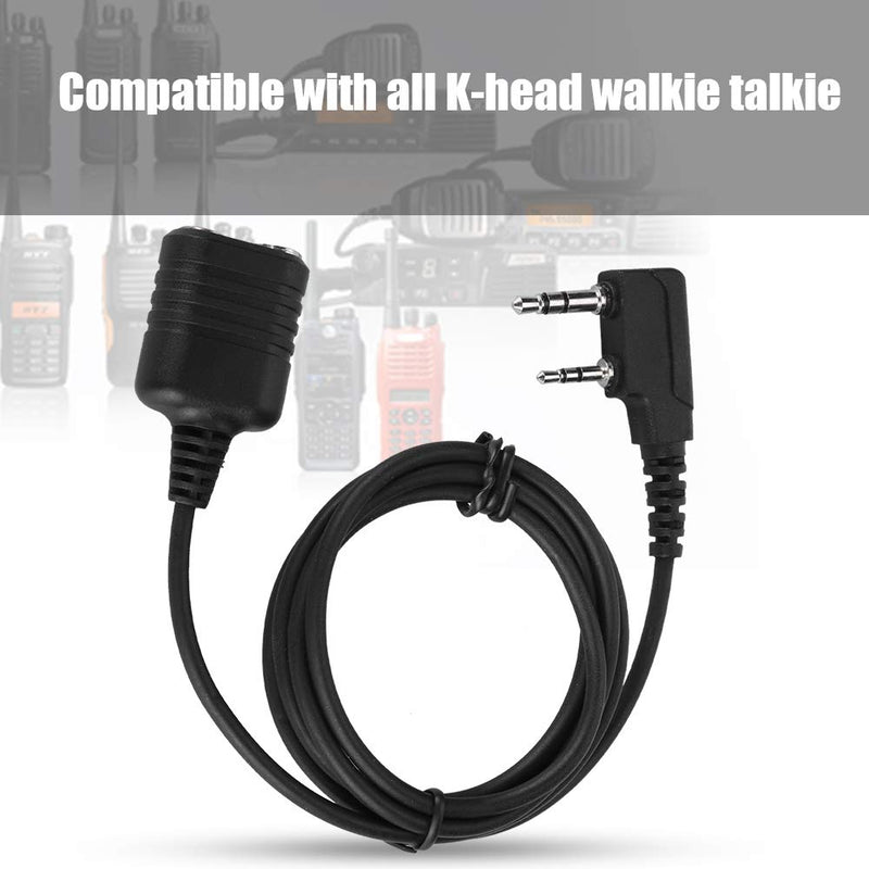[Australia - AusPower] - Bewinner Microphone Extension Cable for Kenwood Baofeng,K 2-Pin Handheld Microphone Cable for Walkie-Talkie Radio, 2-Pin Type K Speaker Microphone 