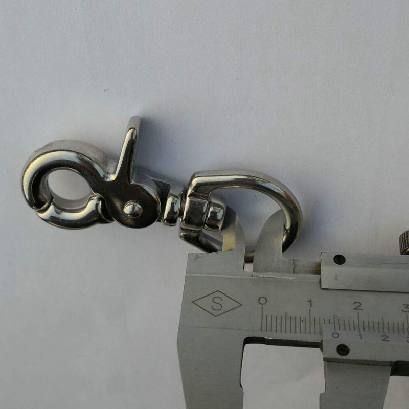 [Australia - AusPower] - JY-Marine Stainless Steel Round Eye Trigger Snap Hook 3/4" Swivel Eye - Great for Pet Leashes, Bag Straps 