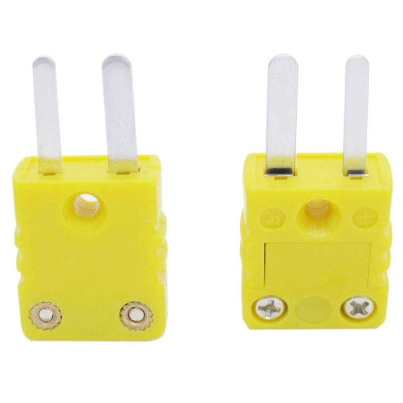 [Australia - AusPower] - Twidec /2Pcs Yellow K Type Thermocouple Connector Adapter Plugs for Thermocouple Mini Plug Temperature Sensors 