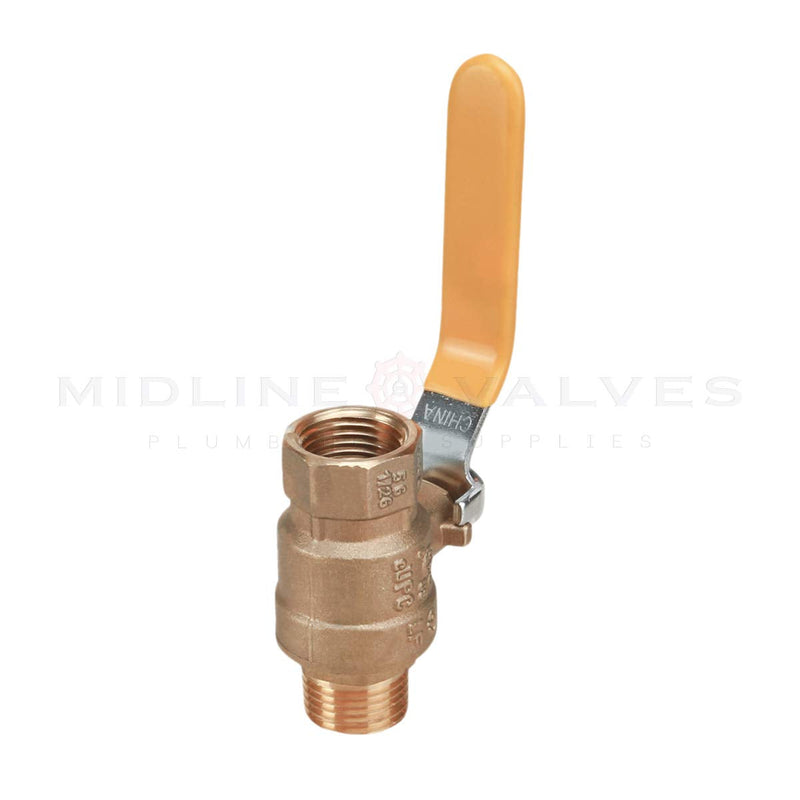 [Australia - AusPower] - Midline Valve 822MF256 Premium Brass Full Port Ball Valve 3/4 in. FIP x MIP Connections Single Pack 3/4 in. 