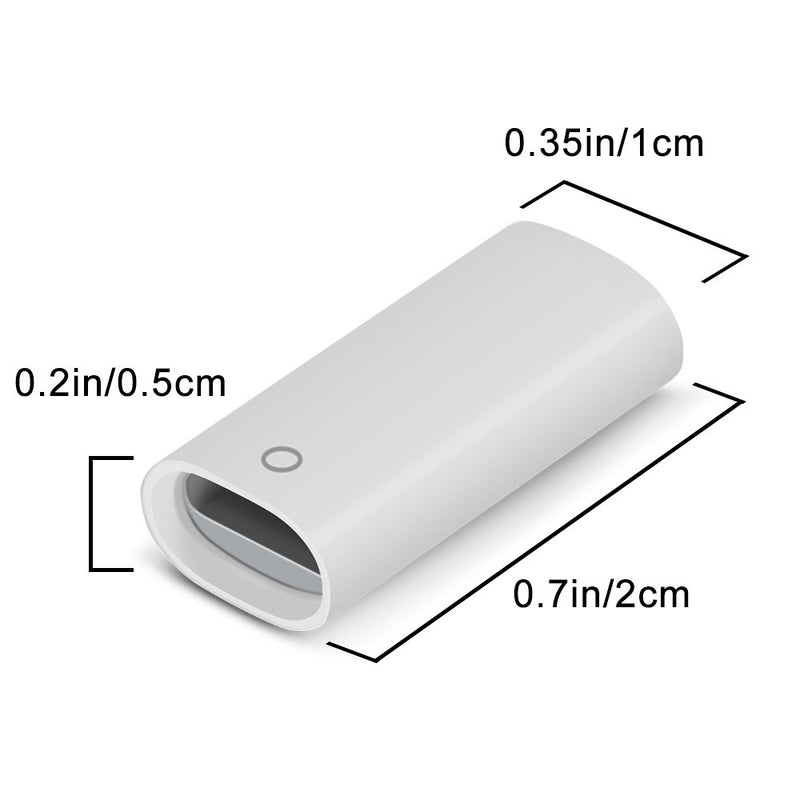 [Australia - AusPower] - Jiunai 2 Pack Adapter Compatible with Apple Pencil Adapter Female to Female Charging Adapters Lightning Cable Adapter for iPad Pro Apple Pencil 