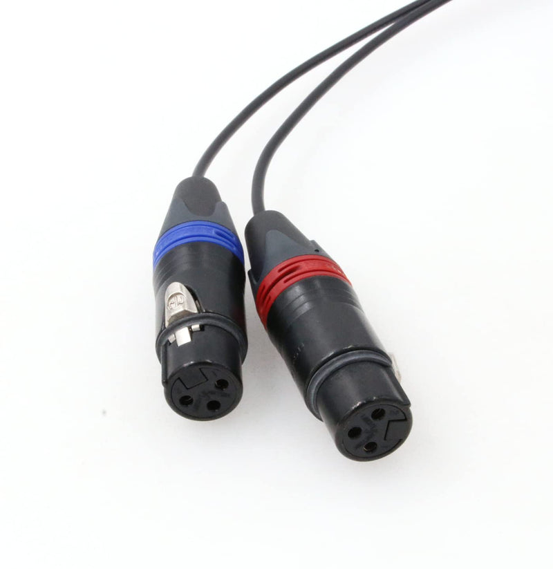 [Australia - AusPower] - ZBLZGP Dual 3-Pin XLR Female to 5 Pin Right Angle Audio Input Cable for Arri Alexa Mini 