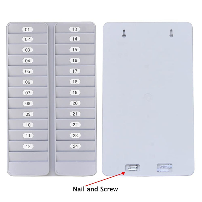 [Australia - AusPower] - JMIUHACOU Card Rack,Keeps Swipe Cards, Badges, id's and Other Items neatly Organized,Includes self-Adhesive Number Labels (24slot) 