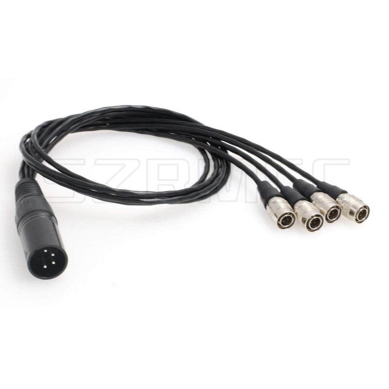 [Australia - AusPower] - SZRMCC XLR 4 Pin Male to 4 Split Hirose 4 Pin Male Power Cable for Zaxcom Sound Devices 688 664 Zoom F8 
