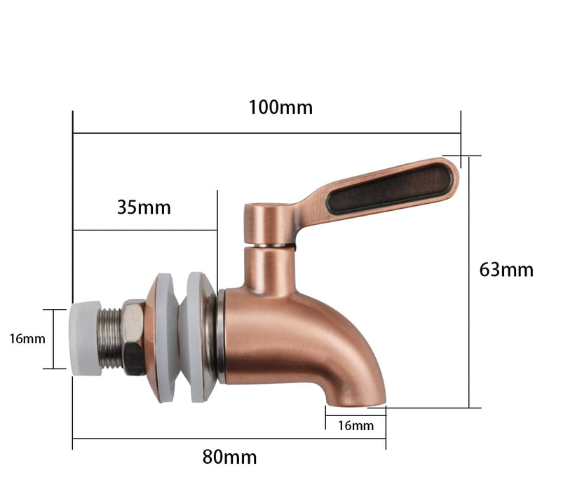[Australia - AusPower] - hgzaccompany 2 pack stainless steel replacement spigot for beverage dispenser,metal spout for beverage dispenser carafe,water dispenser replacement faucet (2) 