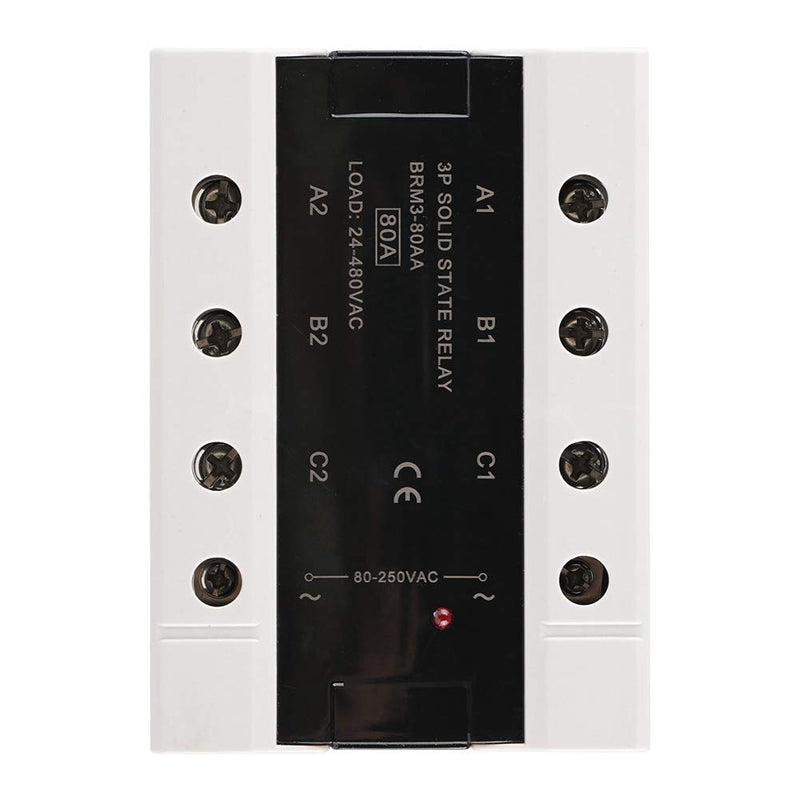 [Australia - AusPower] - AC Control 3 Phase SSR Load 24-480V AC Solid State Relay 80AA/120AA SSR (BRM3-80AA) 