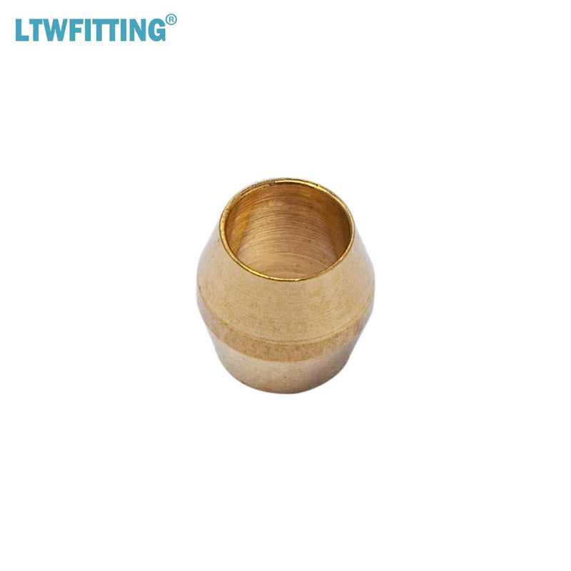 [Australia - AusPower] - LTWFITTING 1/8-Inch Brass Compression Sleeves Ferrule with 1/8-Inch Compression Nut, Brass Compression Fitting(Pack of 75) 