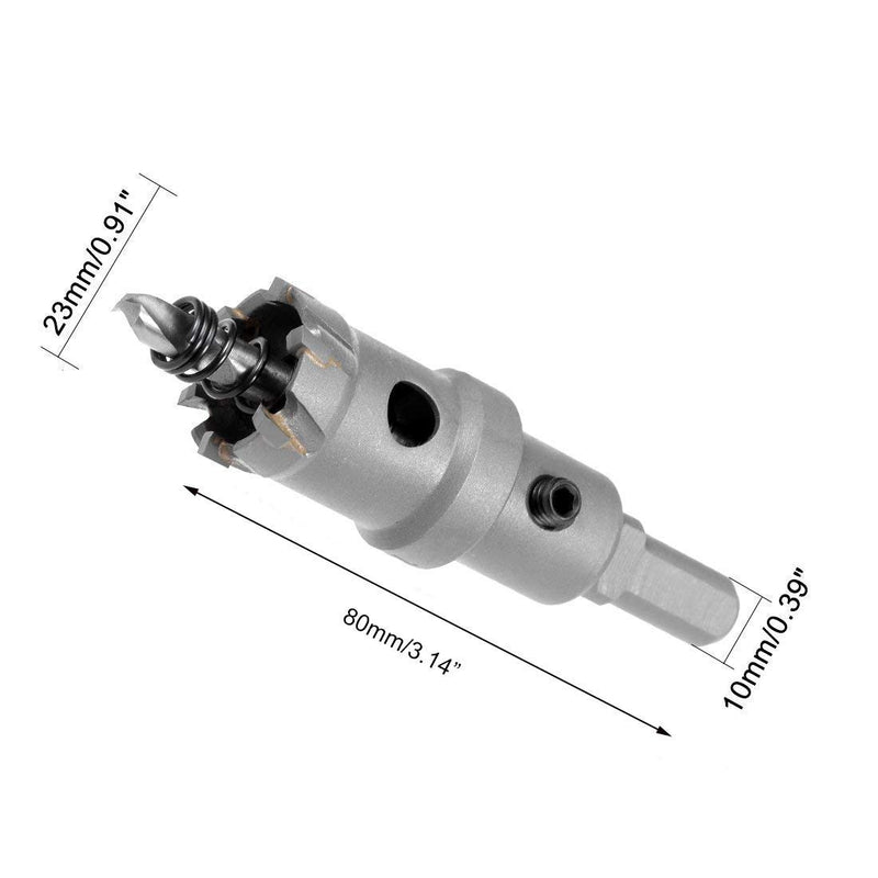 [Australia - AusPower] - Rannb Carbide Hole Saw 23mm/0.9" Cutting Dia Hole Saw Cutter for Cutting Stainless Steel 0.9"/23mm 