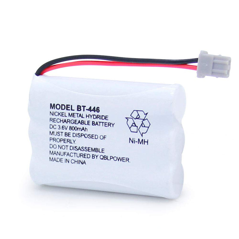 [Australia - AusPower] - QBLPOWER BT446 BT-446 Cordless Phone Battery Rechargeable Compatible with Uniden BBTY0503001 BT-1004 BT-1005 GE-TL26402 BT-504 CPH-488B 3.6V 800mAh (2 Pack) 