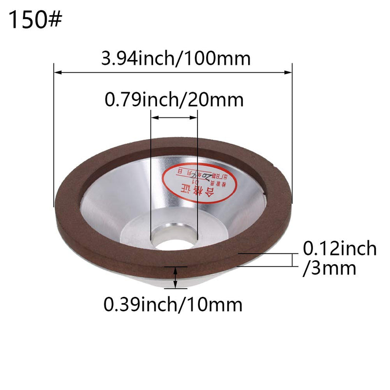 [Australia - AusPower] - Utoolmart Grinding Wheels,100mm / 3.94-Inch Diamond,Resin Bonded Abrasive Wheel,Abrasive Tool for Carbide Metal 150 Grits 1pcs Grit 150# Outside Diameter 100mm 