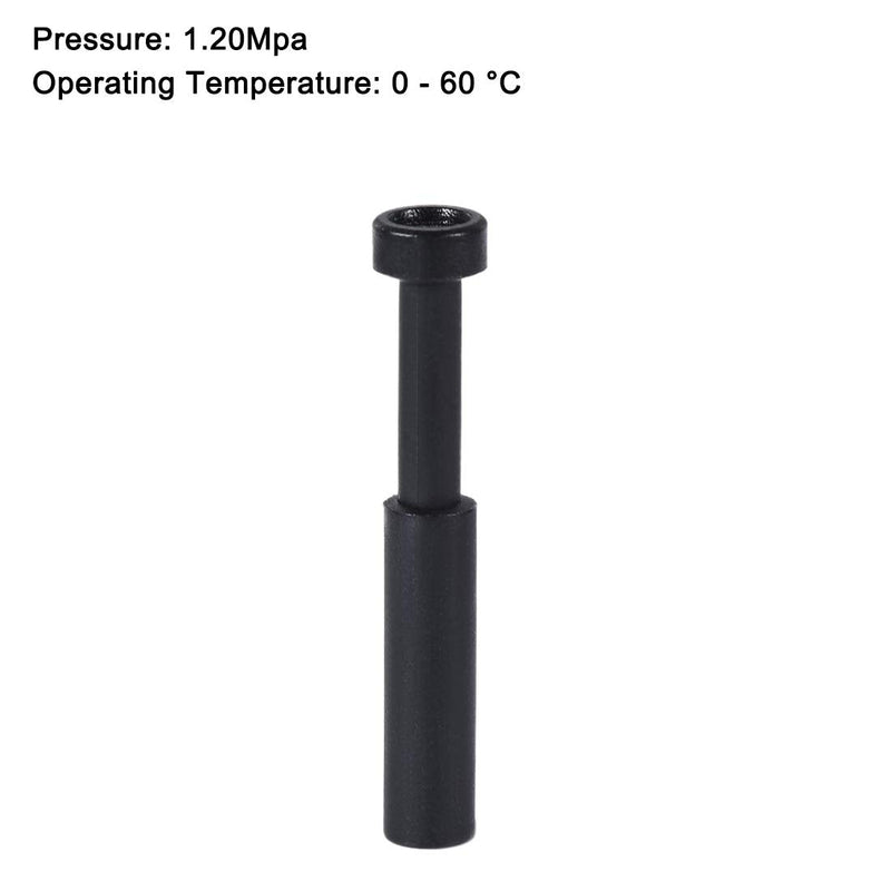 [Australia - AusPower] - uxcell Push to Connect Fittings, Cap Style Pneumatic Blanking Plugs, Fit for 4mm Inner Dia. Air Hose Tube Pipe, Plastic, Black, Pack of 15 