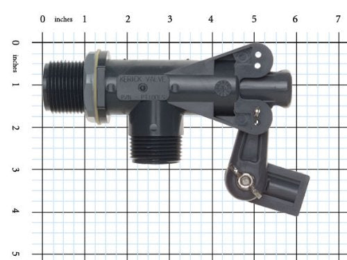 [Australia - AusPower] - Kerick Valve PT100SS PVC Float Valve, Tank Mount, 60 gpm at 60 psi, 1" NPT Male 