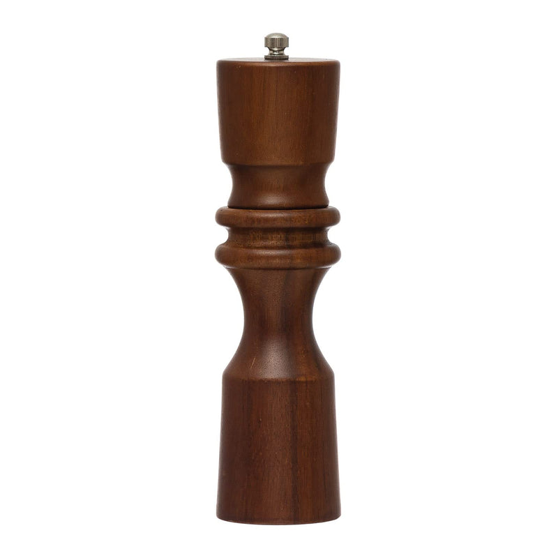 [Australia - AusPower] - Bloomingville Acacia Wood and Stainless Steel, Stained Finish Pepper Mill, 2"L x 2"W x 8"H, Natural 