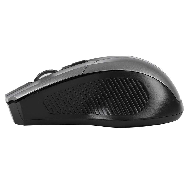 [Australia - AusPower] - Wireless Optical Mouse for PC Computer Laptop,800-1600 DPI 6 Key Gaming Mouse with USB Receiver,Support indows2000/XP/Vista/Linux/7/ and MAC Operating System(Gray) Gray 
