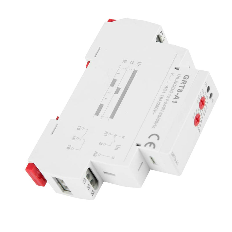 [Australia - AusPower] - Time Relay, GRT8-A1 AC/DC 12V~240V Mini Power On Delay Time Relay DIN Rail Type Can be Set by Panel Knob 