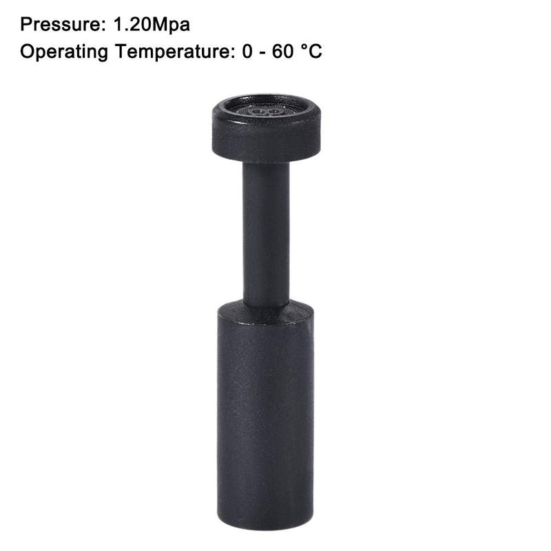 [Australia - AusPower] - uxcell Push to Connect Fittings, Cap Style Pneumatic Blanking Plugs, Fit for 8mm Inner Dia. Air Hose Tube Pipe, Plastic, Black, Pack of 10 