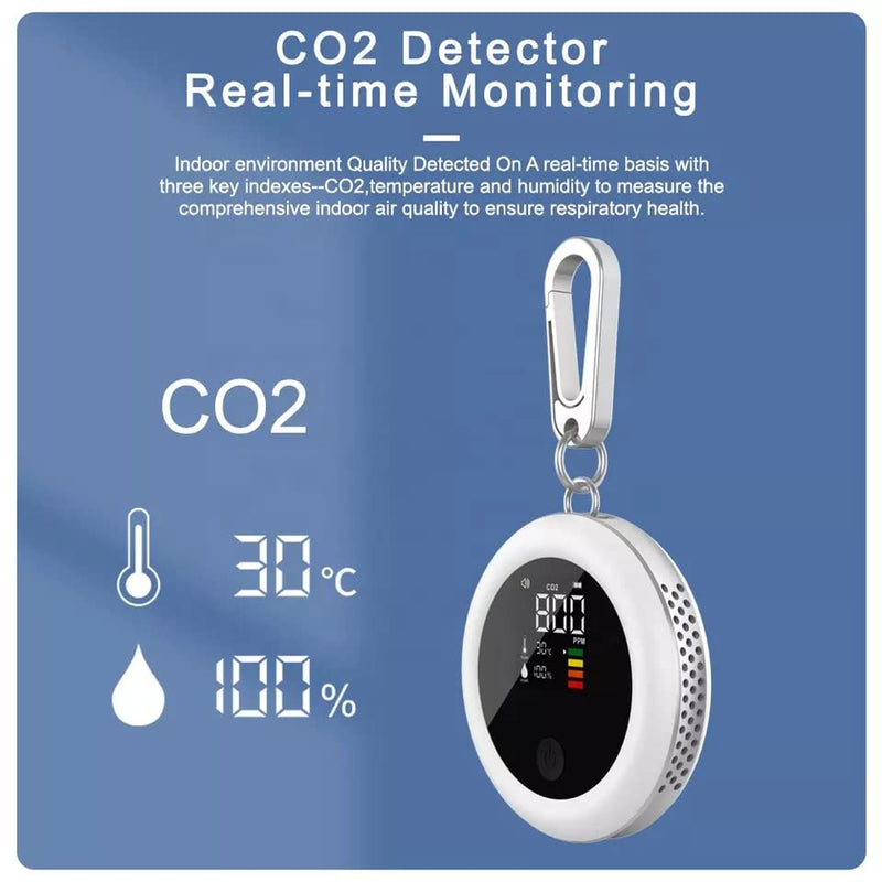 [Australia - AusPower] - Household Digital Air Quality Monitor Carbon Dioxide CO2 Detector with Infrared Sensor 