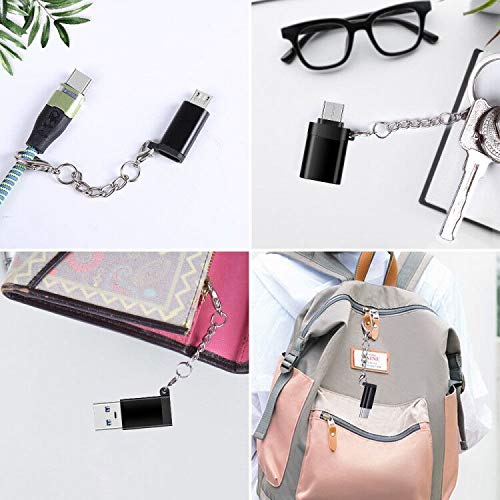 [Australia - AusPower] - USB C Adapter 4Pack Micro USB to USB C Adapter USB C to USB-A USB C to USB Converter Type c Adapter OTG USB Type C Adapter Portable Key Fob for Huawei Mate Galaxy LG 4usb type c kit 