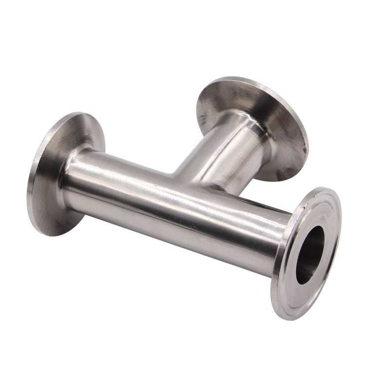 [Australia - AusPower] - DERNORD Clamp Tee 3 Way Stainless Steel 304 with 3 Silicone Gaskets Fits 1.5" Tri Clamp, 25mm Pipe OD Sanitary Fittings(1 inch) 1 Inch 