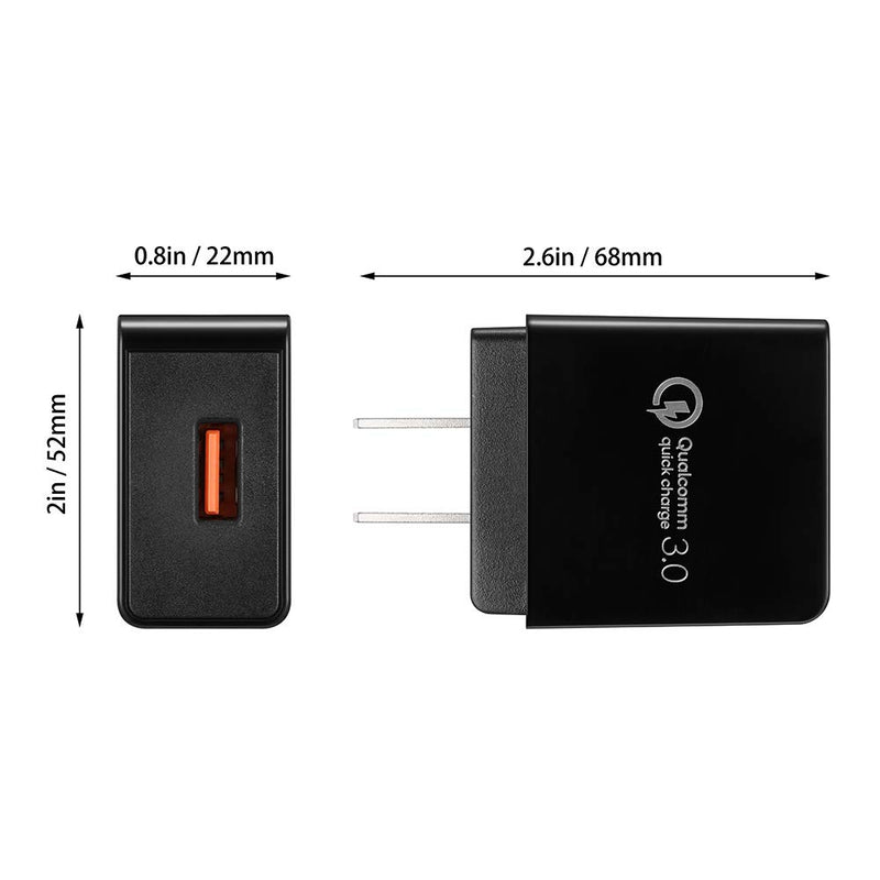 [Australia - AusPower] - Quick Charge 3.0 Fast Charger for LG Stylo 4 5 6, ThinQ G5 G6 G7 G8 G8X K51, V20 V30 V30S V35 V40 V50 V60 ThinQ, Velvet, 18W Travel Rapid Adapter with 5Ft USB Type C Charging Cable 