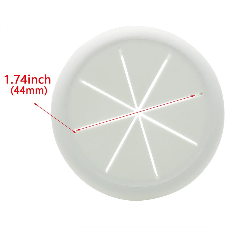 [Australia - AusPower] - HJ Garden 1PC 50mm Desk Cord Grommets Flexible Cable Wire Hole Cover Set Wire Organizer for Office Home PC Desk,White 