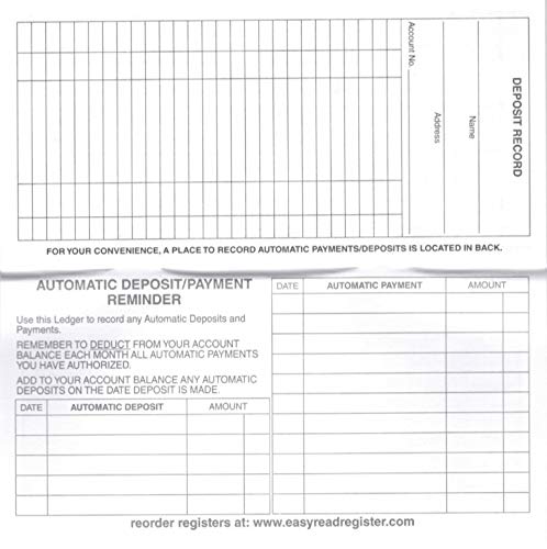 [Australia - AusPower] - 12 Check registers for Personal Checkbook - Checkbook Ledger Transaction Registers Log for Personal or Business Bank Checking Account, Saving Account, Deposit, Credit Card, and Large Booklet 