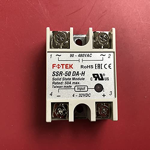 [Australia - AusPower] - Artshu Single Phase Solid State Relay SSR-50DA-H 50A SSR 50DA H DC to AC Relay Solid State Resistance Regulator 1PCS SSR-50DA-H 