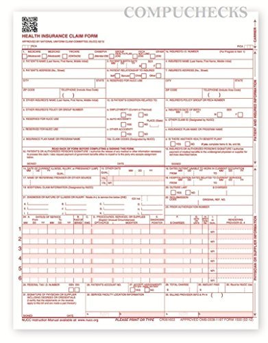 [Australia - AusPower] - New CMS 1500 Claim Forms - HCFA (Version 02/12) (100 Sheets) 100 Sheets 