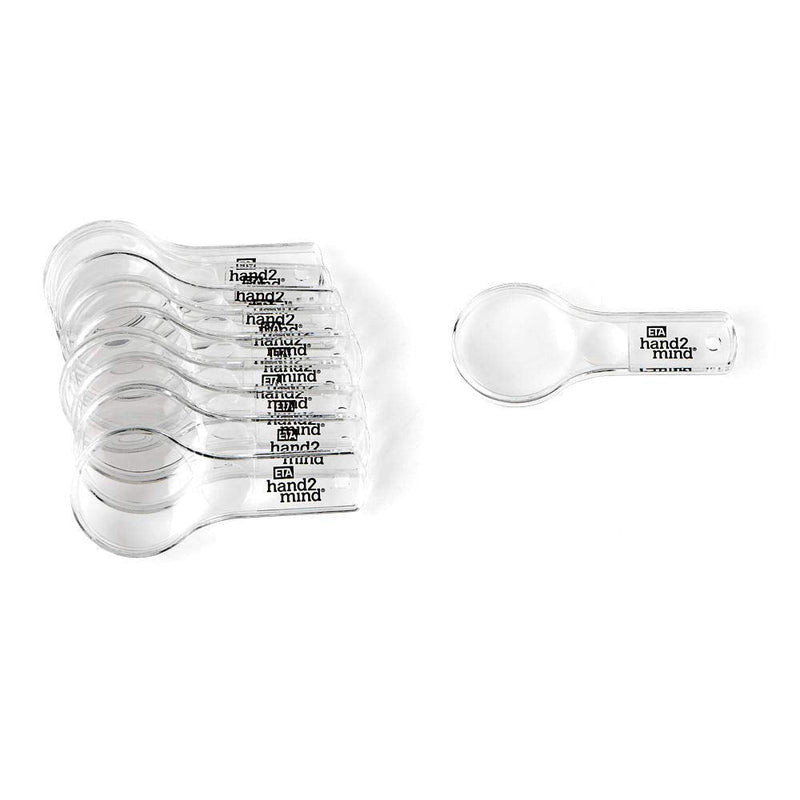 [Australia - AusPower] - hand2mind Mini Plastic Handheld Magnifying Glasses, 3X and 6X, Without Lanyard (Pack of 10) 