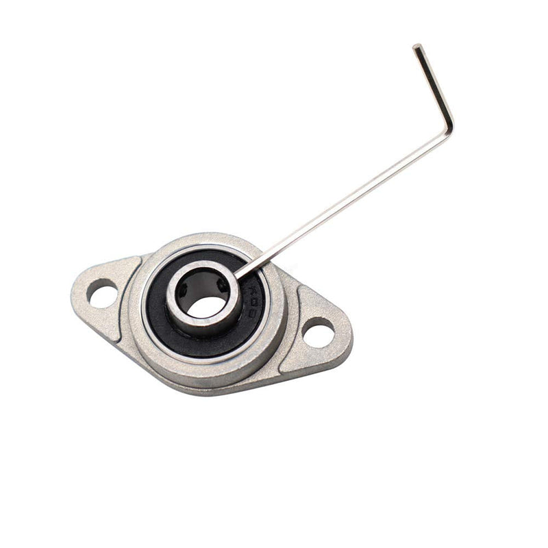 [Australia - AusPower] - Eowpower 4Pcs 8mm Bore Diameter Flanged Ball Mounted Pillow Block Insert Bearing 