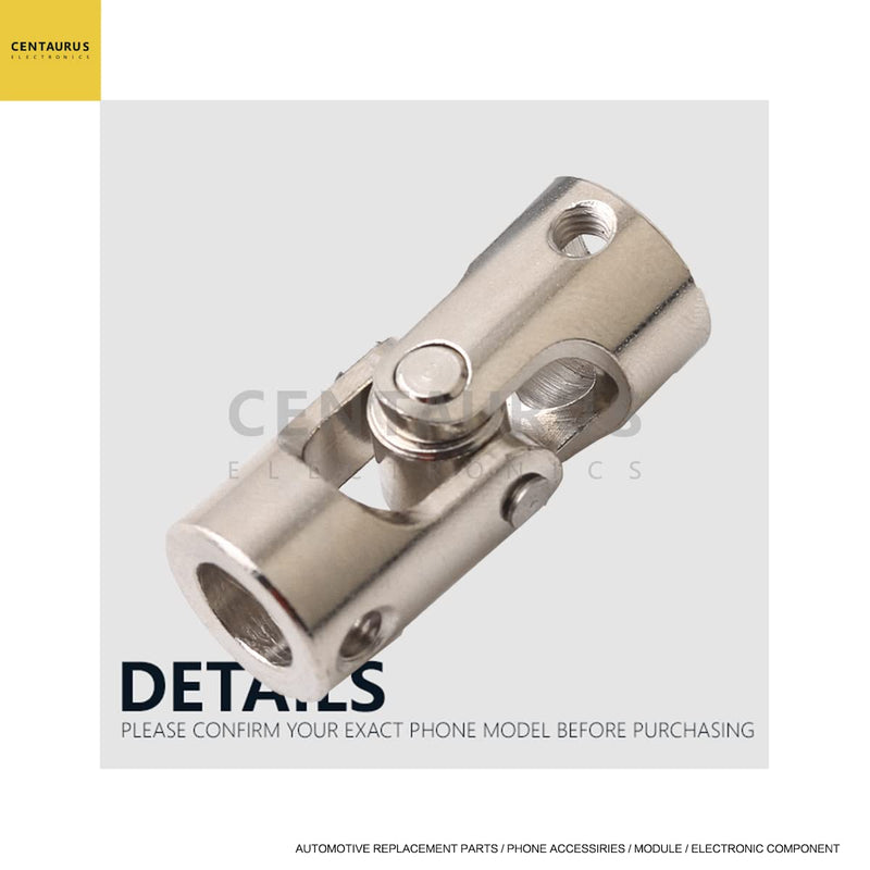 [Australia - AusPower] - CENTAURUS 2 Pcs Universal Motor Joint Shaft Coupling 8mm to 8mm with Screws Silver 