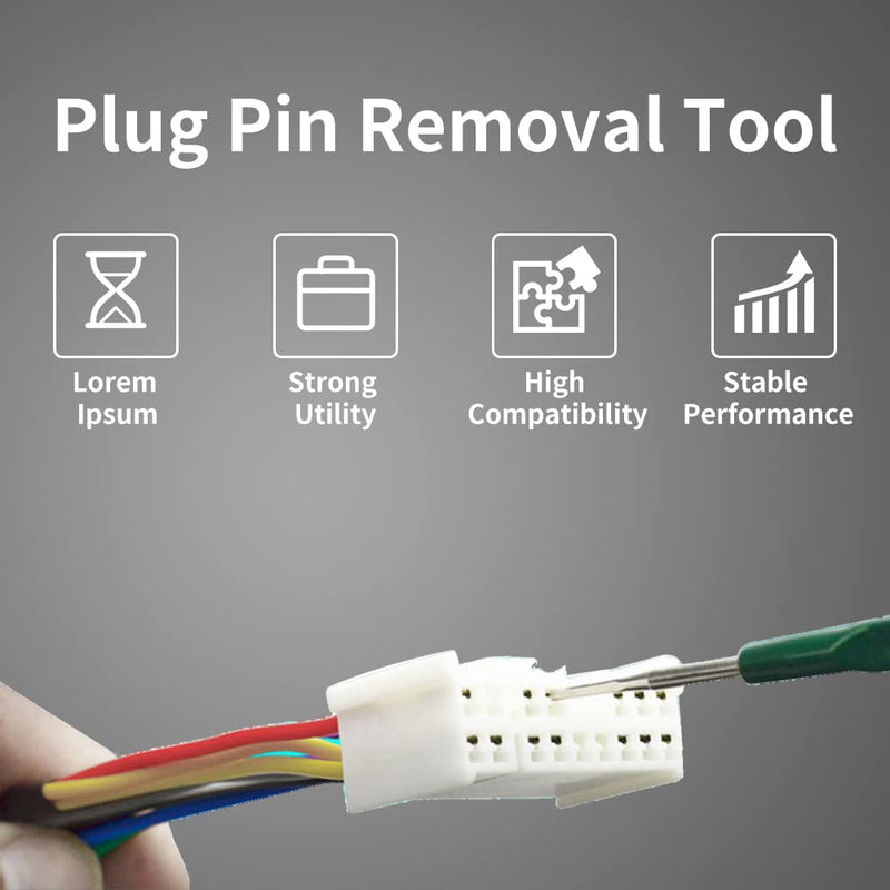 [Australia - AusPower] - Keenso Terminal Tools, 5pcs/1 Set DIY Titanium Alloy Automotive Wire Harness Pin Removal Tool Plug Pin Removal Dismount Tool Kit 