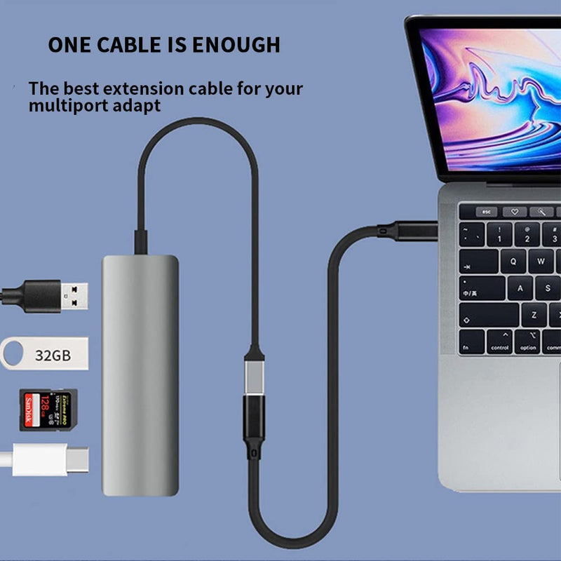 [Australia - AusPower] - USB C Extension Cable, 10gbps USB 3.1 Type C Female to Male Extender Fast Charging & Sync Cable Compatible with MacBook Pro iPad Pro Dell XPS Surface and More -3.3Ft 