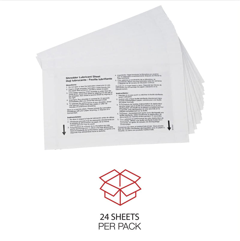 [Australia - AusPower] - Paper Shredder Lubricant Sheets, Shredder Sharpening & Lubricating Sheets, Mess-Free Easy to Use - 5.5" x 2.8-24 Pack 