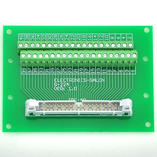 [Australia - AusPower] - DIN Rail Mount Flat Ribbon Cable 0.1" FRC Connector Interface Module, Terminal Block Breakout Board (IDC40 2x20Pin) IDC40 2x20Pin 