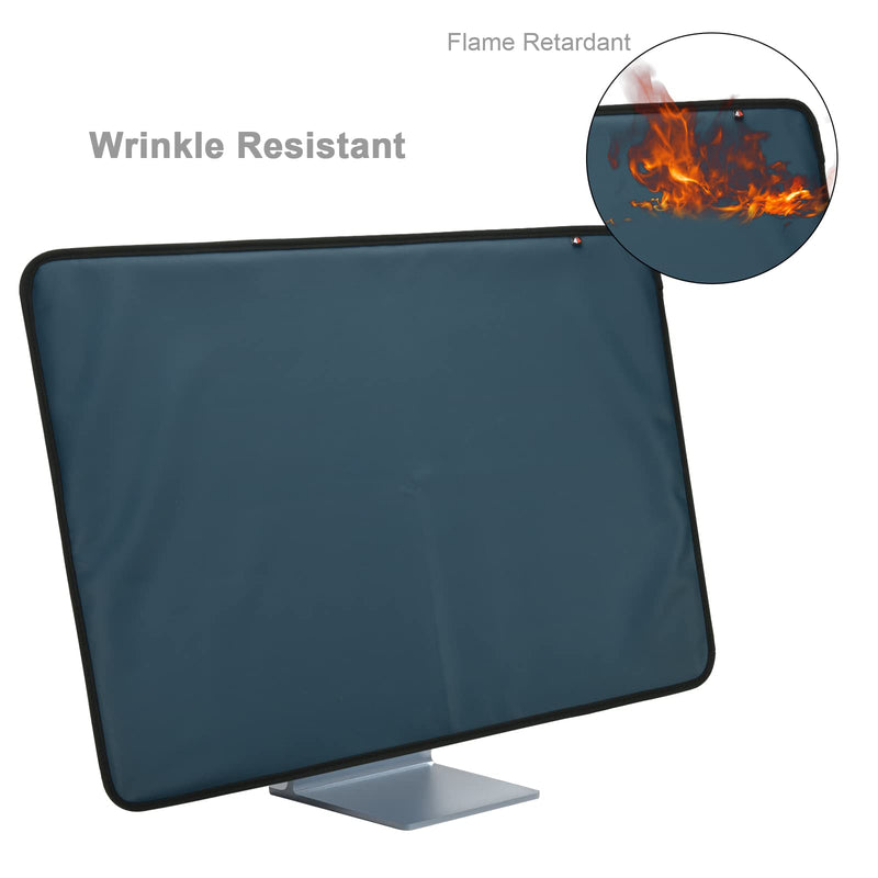 [Australia - AusPower] - Monitor Dust Cover for iMac 24”, TXEsign Wrinkle Resistant PU Leather Protective Screen Dust Cover Sleeve with Rear Pocket Compatible with iMac 24 inch (Navy Blue-New Flame Retardant PU) Navy Blue-Flame Retardant PU 