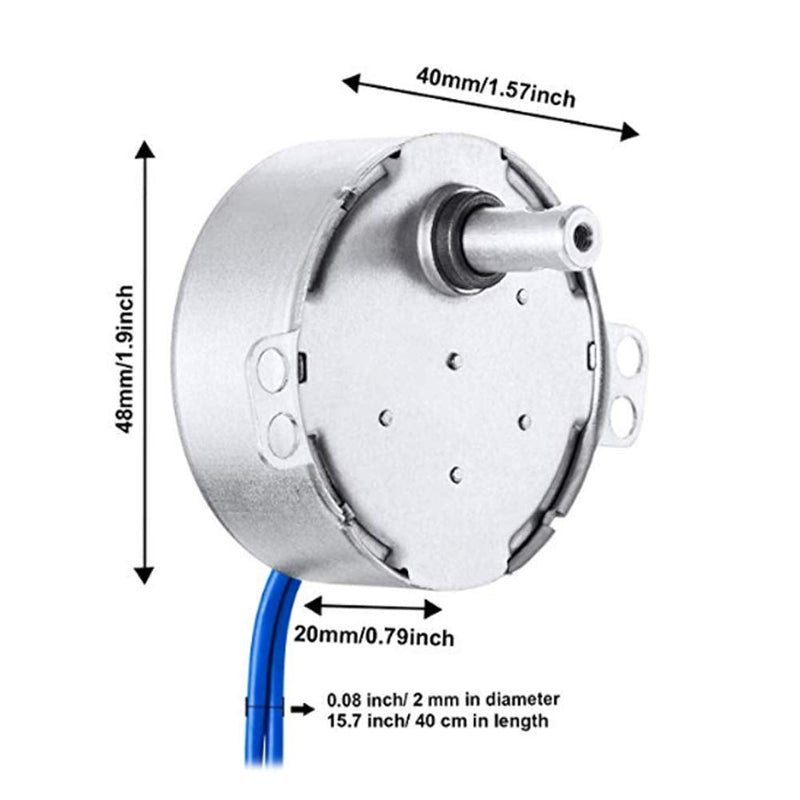 [Australia - AusPower] - Synchronous Motor Large Torsion 50/60Hz AC 100‑127V 5‑6RPM/MIN CCW/CW 4W Used for Electric Fan Ventilation Mechanism, Heater 