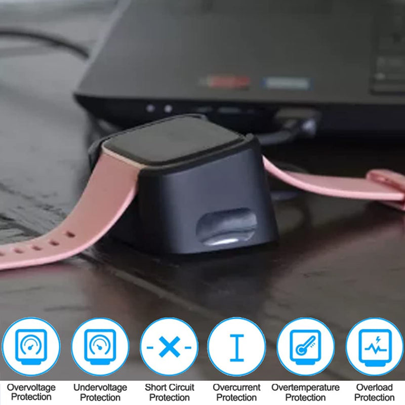 [Australia - AusPower] - EXMRAT Compatible with Fitbit Versa 2 Charger, Replacement USB Charging Dock Stand Cable for Versa 2 Smart Watch (ONLY for Versa 2) 