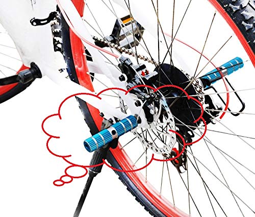 [Australia - AusPower] - 1 Pairs Bike Pedals Axle Foot Rest Pegs Anti-Slip Rear Feet Pedals for BMX Mountain Bike Bicycle Cycling Black 