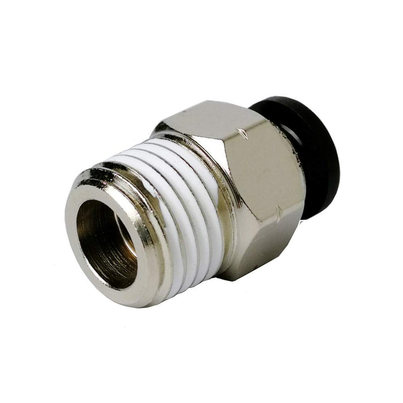 [Australia - AusPower] - 10 Pack Push to Connect Tube Fitting, Air Tool Fittings Straight Push Quick Release Connectors Tube Quick Connect Fittings, Male Straight 1/4" Tube OD x 1/4" NPT Thread 