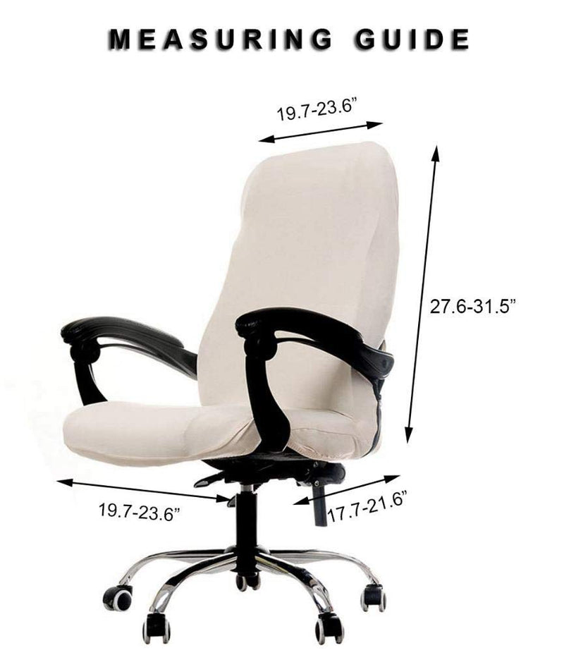 [Australia - AusPower] - WOMACO Printed Office Chair Covers, Stretch Computer Chair Cover Universal Boss Chair Covers Modern Simplism Style High Back Chair Slipcover - Peony, Large 