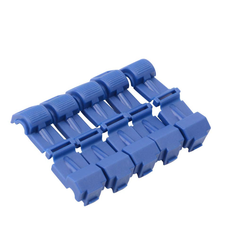 [Australia - AusPower] - RuiLing 100 PCS Self-Stripping T-Tap Electrical Connectors Wire Quickly Splice Connector and Insulated Male Quick Disconnect Terminals (Blue) Blue 
