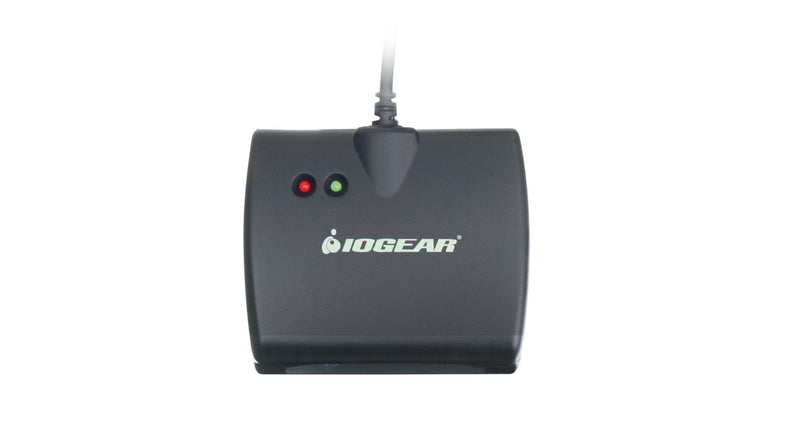 [Australia - AusPower] - IOGEAR USB Smart Card Access (CAC) Reader - TAA Compliant - DOD/Government/Healthcare/Banking/Entertainment/Secure Network Login - Compatible With Mac, Win, Linux - GSR202 
