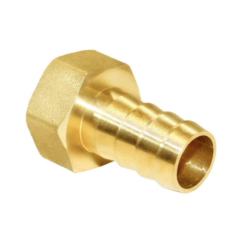 [Australia - AusPower] - Joywayus Straight 3/8" Hose ID x 1/2" NPT Female Brass Barb Fitting Pipe Fitting Adapter 3/8" Bard x 1/2" NPT Female-1pcs 