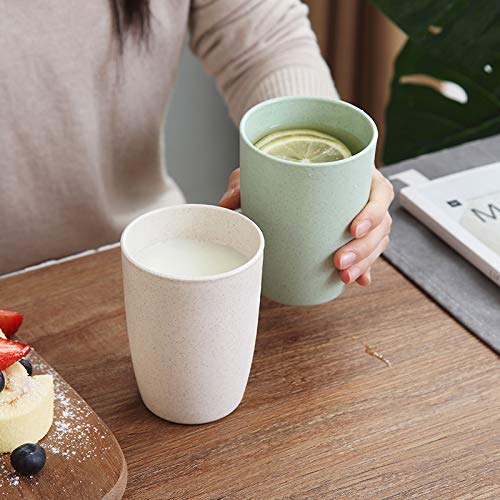 [Australia - AusPower] - Choary Eco-friendly Unbreakable Reusable Drinking Cup for Adult(12 OZ), Wheat Straw Biodegradable Healthy Tumbler Set 5-Multicolor, Dishwasher Safe 5 Count (Pack of 1) 